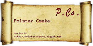 Polster Cseke névjegykártya